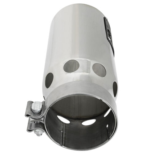 aFe Power SATURN 4S 4in SS Intercooled Exhaust Tip - Polished 4in In x 5in Out x 12in L Bolt-On - Image 5