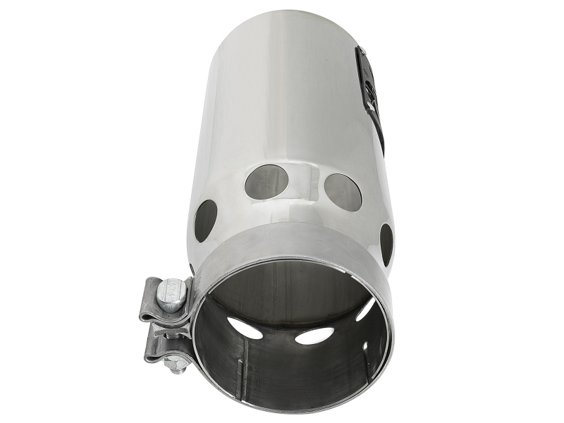 aFe Power SATURN 4S 4in SS Intercooled Exhaust Tip - Polished 4in In x 5in Out x 12in L Bolt-On - Image 5