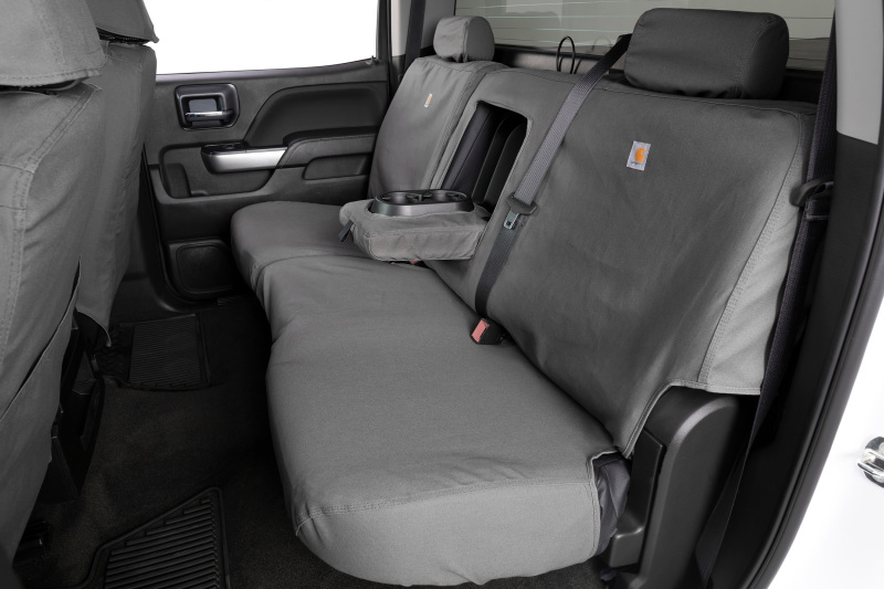 Covercraft 2024+ Ford Ranger SuperCrew Carhartt SeatSaver Custom Front Row Seat Covers - Gravel - Image 8