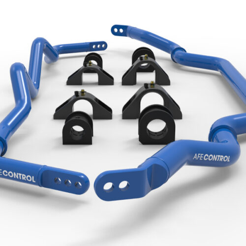 aFe Power 16-21 Infiniti Q50/Q60 3.0L (tt) Front and Rear Sway Bar Set Blue - Image 4