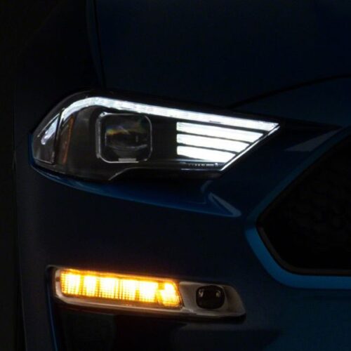 Alternative view of Raxiom for 2018-2023 Ford Mustang GT EcoBoost LED Projector Headlights- Black Housing (Clear Lens)