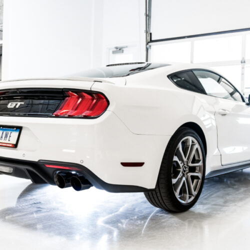 AWE Tuning Cat-Back Exhaust - Touring Edition (Quad Diamond Black Tips) for 2018+ Ford Mustang GT (S550) - Image 3