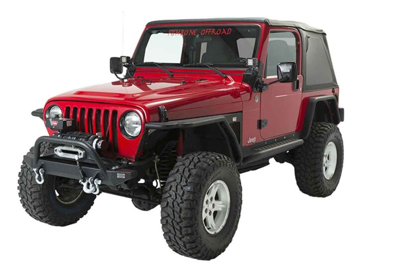 Fishbone Offroad 97-06 Jeep Wrangler TJ Rubicon Front Bumper W/Winch Guard - Blk Textured Powdercoat - Image 3