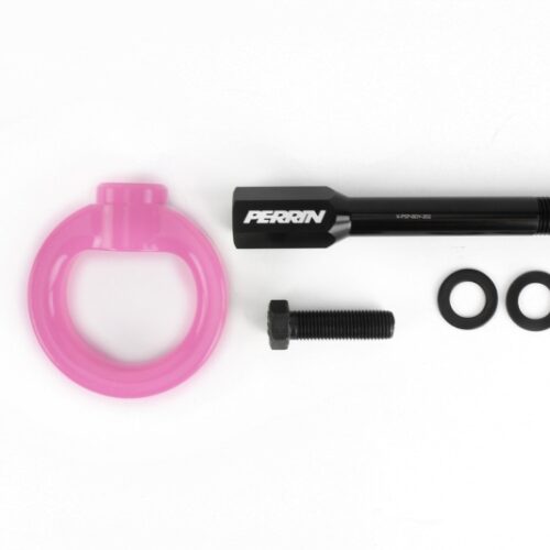 PERRIN 02-07 Subaru WRX/STI Tow Hook Kit (Front) - Hyper Pink - Image 4