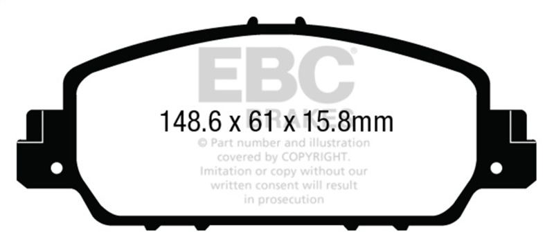 EBC 13-15 Honda Accord Coupe 3.5L Front Bluestuff Brake Pads - Image 4