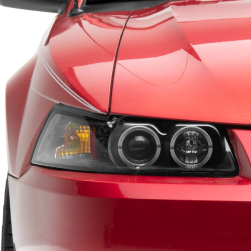 Raxiom for 1999-2004 Ford Mustang Dual LED Halo Projector Headlights- Black Housing (Clear Lens) - Image 10