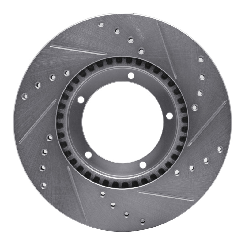 R1 Concepts for 67-88 Porsche 924 Front Left Drilled & Slotted Silver Brake Rotor - Image 5