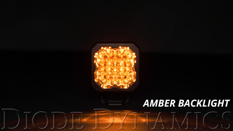 Diode Dynamics Stage Series C1 LED Pod Pro - Yellow Flood Standard ABL (Pair) - Image 7