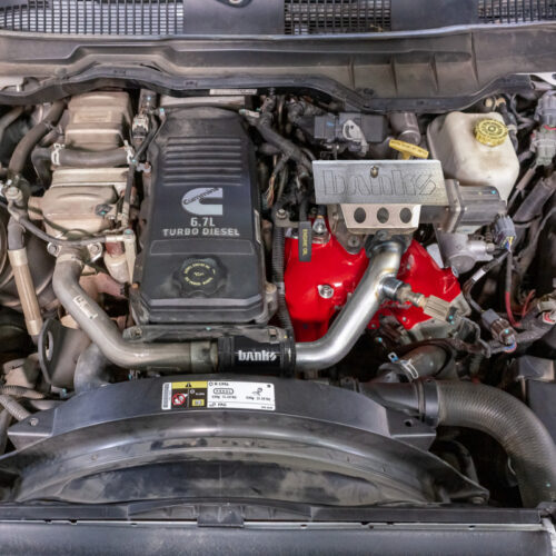 Banks Power 13-18 Dodge RAM 6.7L Monster-Ram Intake System W/Fuel Line-Chassis Cab Red - Image 3