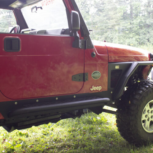 Fishbone Offroad FB23028 97-06 Jeep Wrangler TJ Steel Rock Slider - Black Textured Powdercoat - Image 10