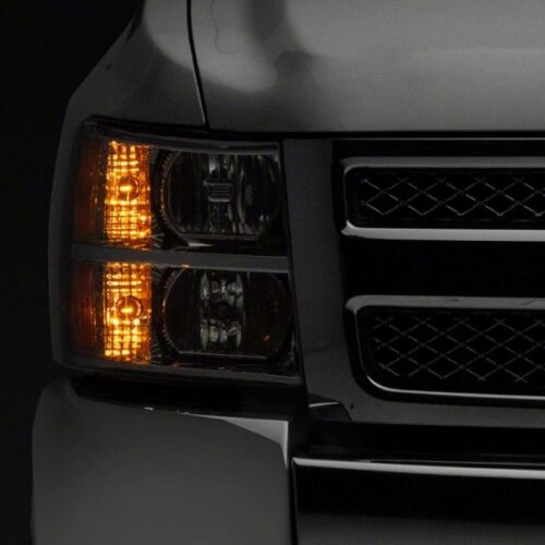 Raxiom for 2007-2014 Chevrolet Silverado 1500 Axial OEM Rep Headlights- Chrome Housing (Clear Lens) - Image 5