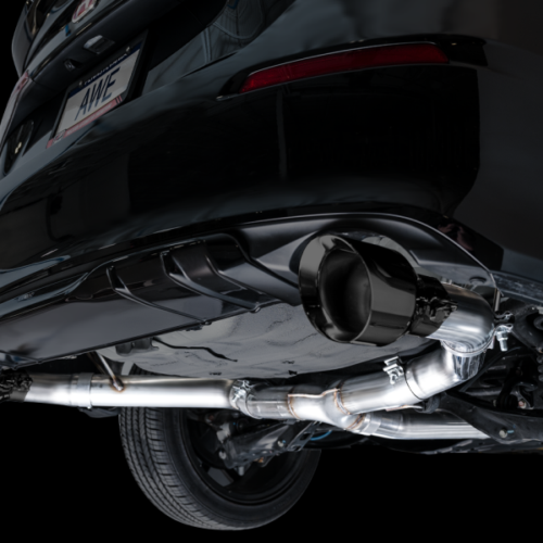 AWE Tuning 22+ Honda Civic Si/Acura Integra Track Edition Cat-Back Exhaust - Dual Diamond Black Tips - Image 4