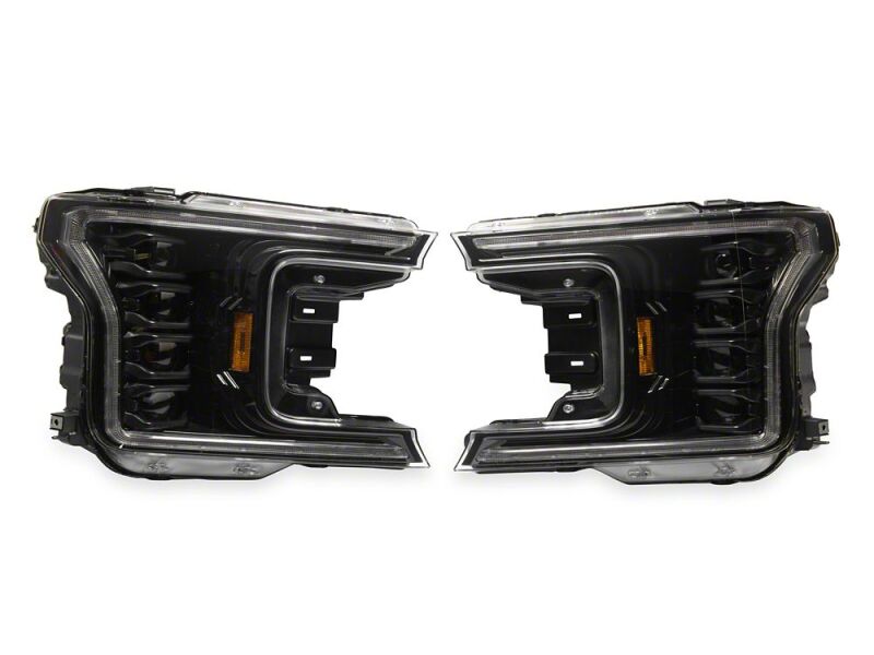 Raxiom for 2018-2020 Ford F-150 CXR Series LED Headlights with Amber DRL- Black Housing- Clear Lens - Image 3