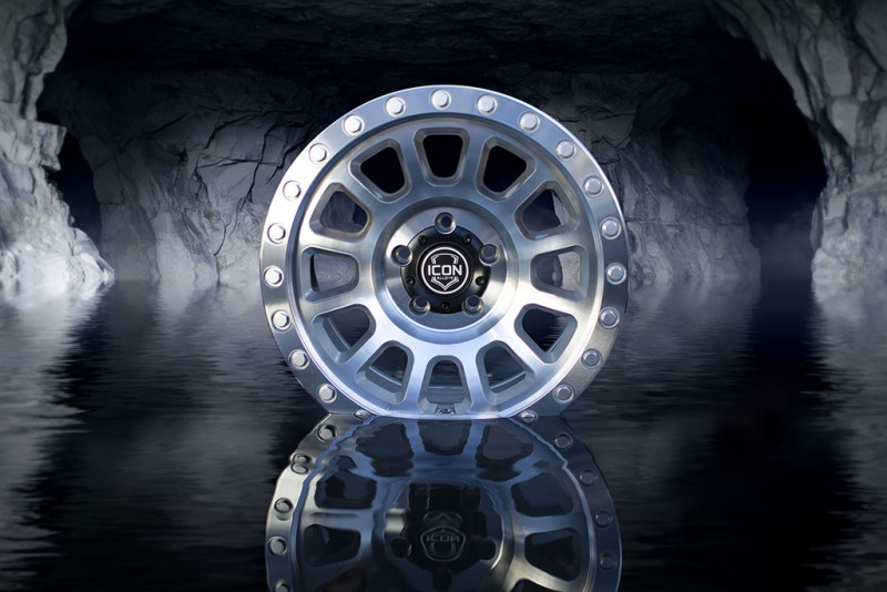 ICON Hulse 18x9 8x180 12mm Offset 5.5in BS Silver Machined - Image 2