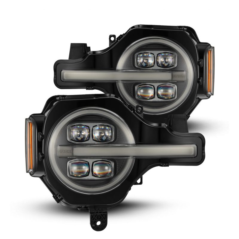AlphaRex 21-23 Ford Bronco NOVA LED Projector Headlights Black - Image 3