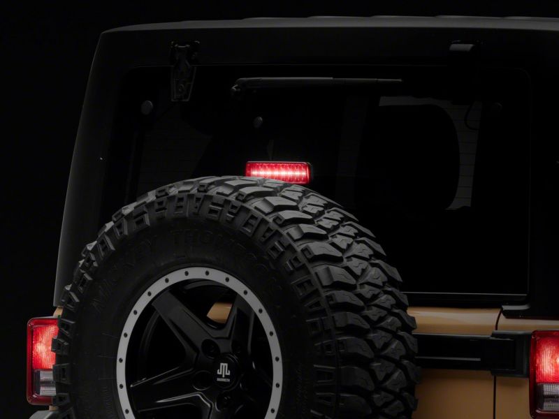 Raxiom for 2007-2018 Jeep Wrangler JK Axial Series Hyper Flash LED Third Brake Light- Smoked - Image 10