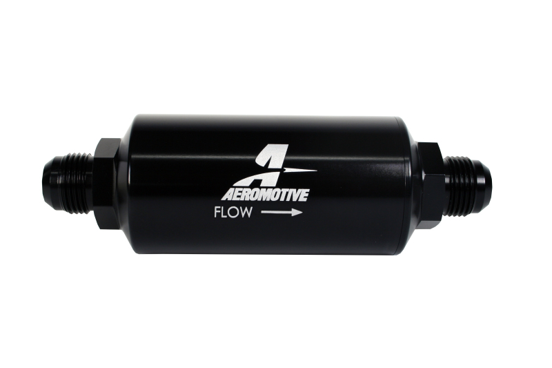 Aeromotive In-Line Filter - AN -10 size Male - 10 Micron Microglass Element - Bright-Dip Black - Image 5