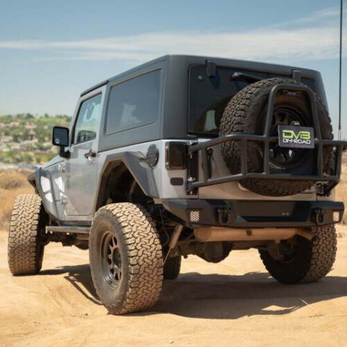 DV8 Offroad 07-18 Jeep Wrangler JK Body Mounted Tire Carrier - Image 7
