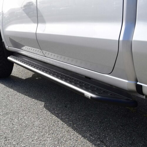 Alternative view of Westin 19-23 Chevrolet/GMC Silverado/Sierra 1500 Crew Cab Outlaw Nerf Step Bars - Textured Black