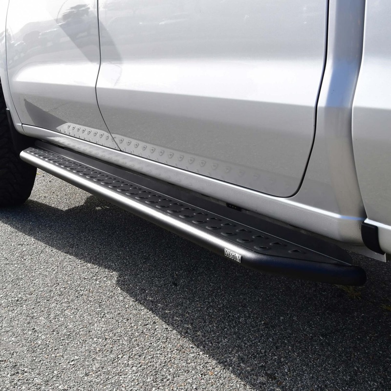 Westin 19-23 Chevrolet/GMC Silverado/Sierra 1500 Crew Cab Outlaw Nerf Step Bars - Textured Black - Image 2