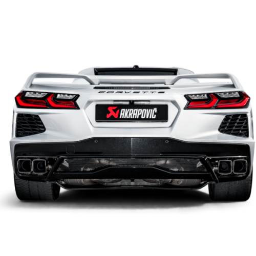 Alternative view of Akrapovic Slip-On Line (Titanium) w/ Titanium Tips for 2020 Chevrolet Corvette Stingray (C8) OPF/GPF