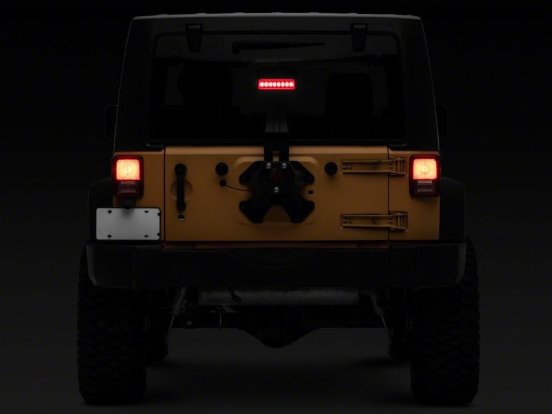 Raxiom for 2007-2018 Jeep Wrangler JK Axial Series Hyper Flash LED Third Brake Light- Red - Image 3