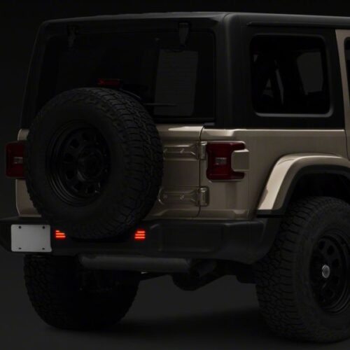 Raxiom for 2018-2023 Jeep Wrangler JL Moab Rubicon Sahara Axial LED Rear Bumper Reflector Lights- Smoked - Image 7