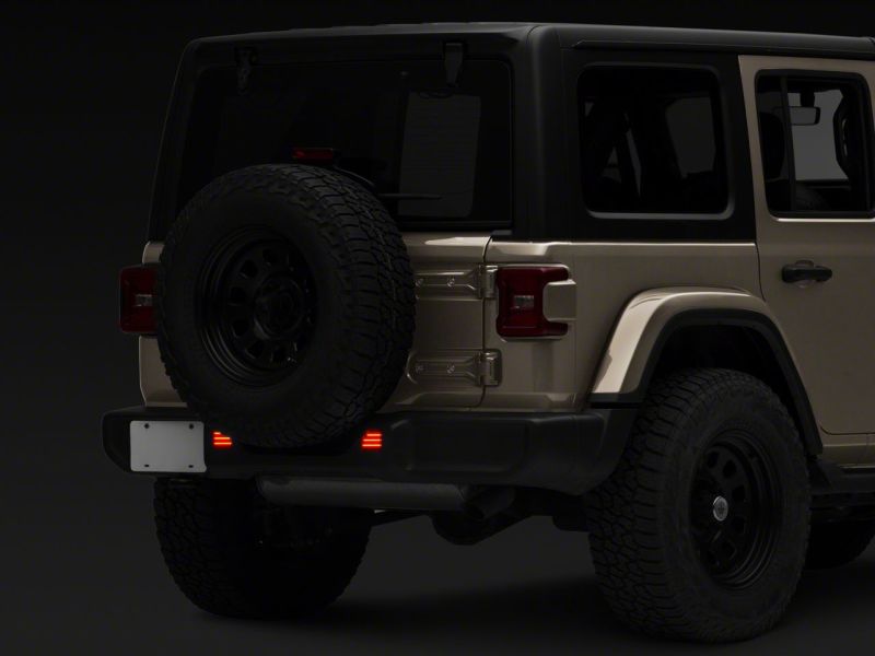 Raxiom for 2018-2023 Jeep Wrangler JL Moab Rubicon Sahara Axial LED Rear Bumper Reflector Lights- Smoked - Image 7
