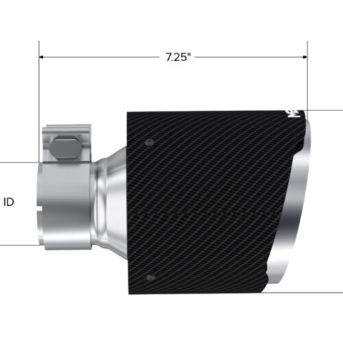 MBRP CF Tip 2.125in ID, 5in OD Out, 7.25in Length, Pair 17-25 BRZ/GR86 - Image 2