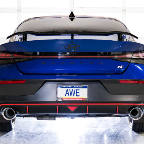 AWE Tuning 22-26 Hyundai Elantra N Track Edition Cat-Back Exhaust - Chrome Silver Tips - Image 4