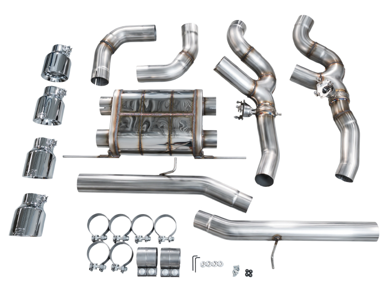 AWE Tuning SwitchPath Axle-Back Exhaust - Chrome Silver Tips for 20-25 BMW X3 M/M Comp (F97) AWD - Image 8