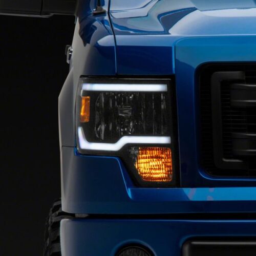 Raxiom for 2009-2014 Ford F-150 Axial Series Headlight w/ SEQL LED Bar- Black Housing (Clear Lens) - Image 6