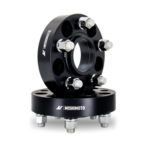Mishimoto Wheel Spacers 5x114.3 64.1 CB M14x1.5 25mm BK