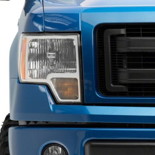 Raxiom for 2009-2014 Ford F-150 Axial OEM Style Rep Headlights- Chrome Housing (Clear Lens) - Image 8