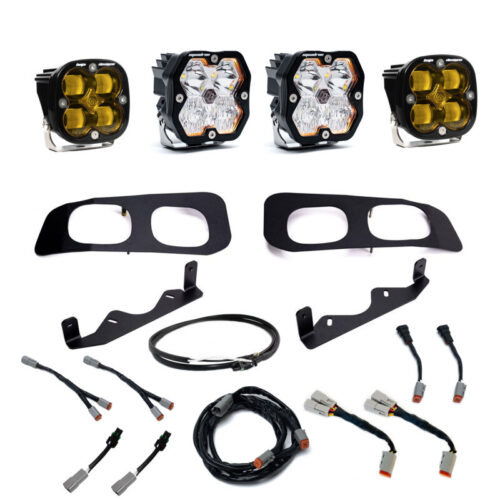 Baja Designs for 2023+ Ford Super Duty Squadron Sport/SAE 2.0 Dual Fog Pocket Kit (SAE Fog) - Baja Amber