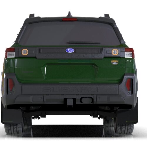 Rally Armor 2026 Subaru Outback Black UR Mud Flap w/Green Logo - Image 3