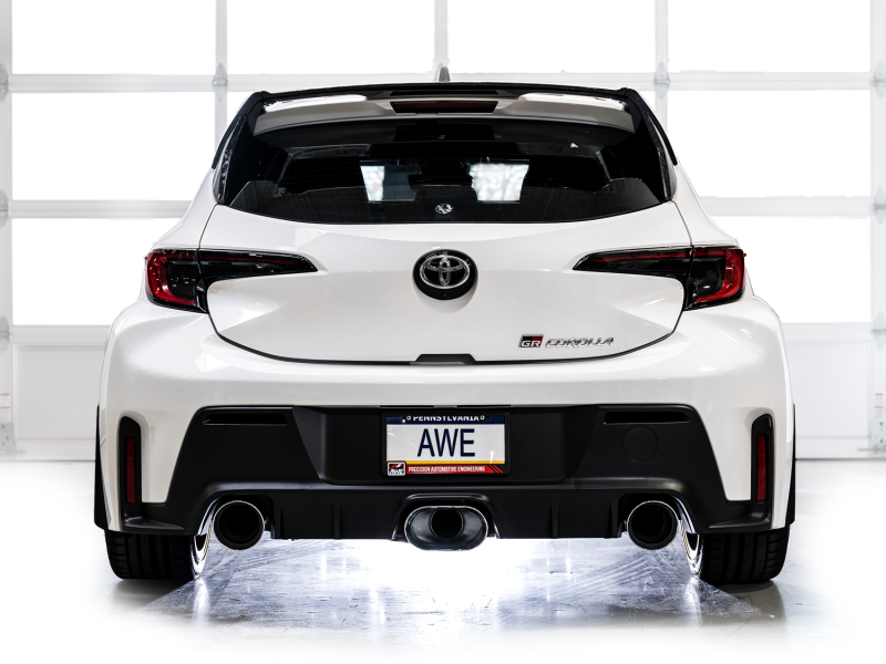 AWE Tuning Touring Edition Cat-Back Exhaust - Chrome Silver Tips for 23-24 Toyota GR Corolla - Image 2