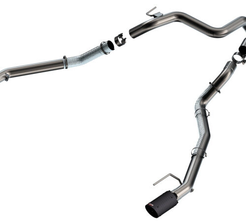 Borla 24-25 Ford Ranger Raptor 2.75in Tail Pipe Kit 4in Tip - Carbon Fiber Black Anodized