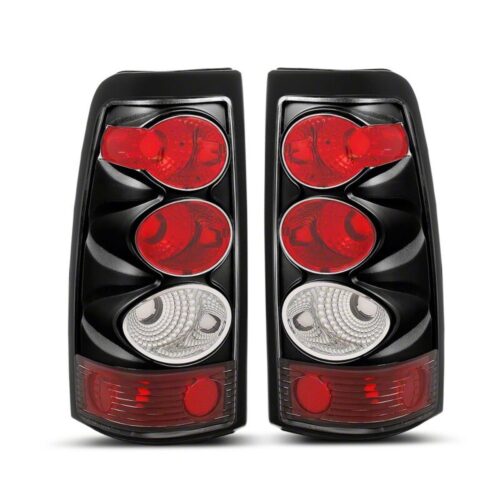 Raxiom for 2003-2006 Chevrolet Silverado 1500 Fleetside Axial Series Tail Lights- Black- Clear Lens