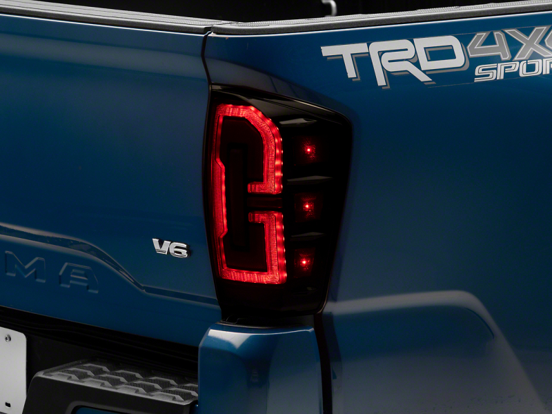 Raxiom for 2016-2023 Toyota Tacoma LED Tail Lights- Black Housing (Smoked Lens)