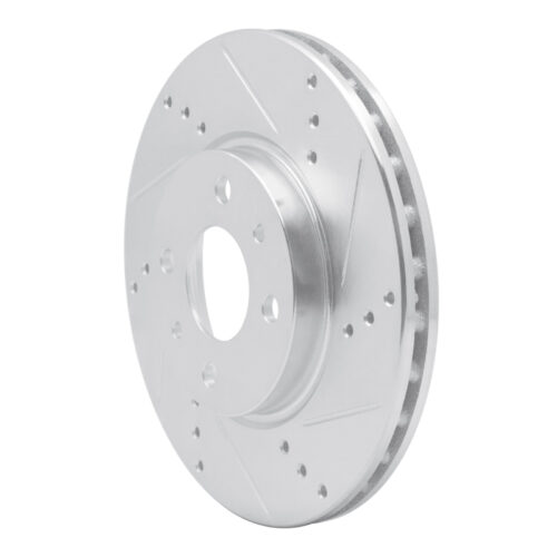 Alternative view of R1 Concepts for 09-19 Dodge Vision (Mexico) Front Right Drilled & Slotted Silver Brake Rotor