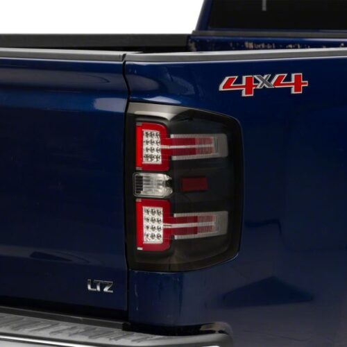 Alternative view of Raxiom for 2014-2018 Chevrolet Silverado 1500 LED Taillights w/ SEQL Turn Signals- Blk Housing (Clear Lens)