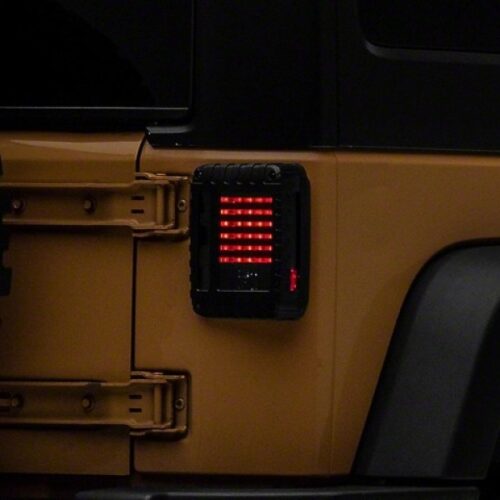 Alternative view of Raxiom for 2007-2018 Jeep Wrangler JK LED Tail Lights- Black Housing (Smoked Lens)