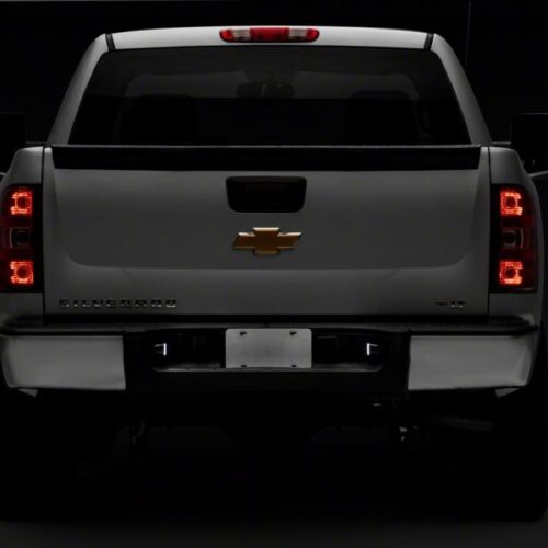 Raxiom for 2001-2013 Chevrolet Silverado/GMC Sierra 1500 Axial Series LED License Plate Lamps- Smoked - Image 6