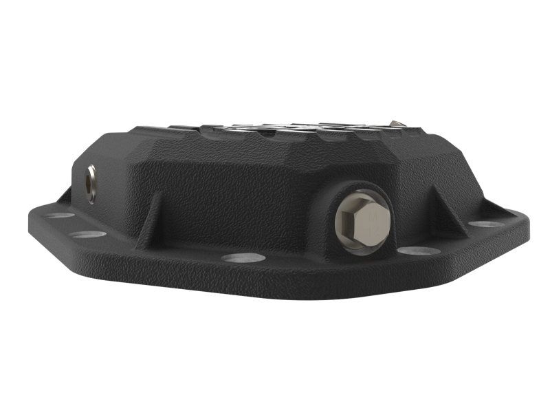 aFe Power 19-25 GM Trucks Front Diff Cover - Black w/ Machined Fins - Image 6