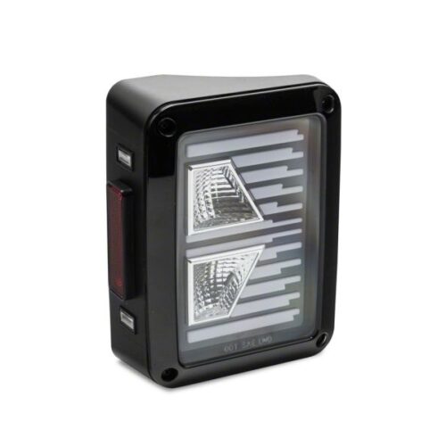 Raxiom for 2007-2018 Jeep Wrangler JK Axial Series Vision LED Tail Lights- Black Housing (Clear Lens) - Image 9