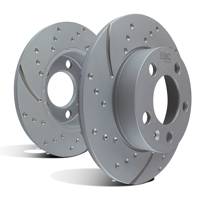 EBC 17-22 Honda Civic Type-R (FK8) GD Sport Slotted and Dimpled Rear Rotors - Image 2