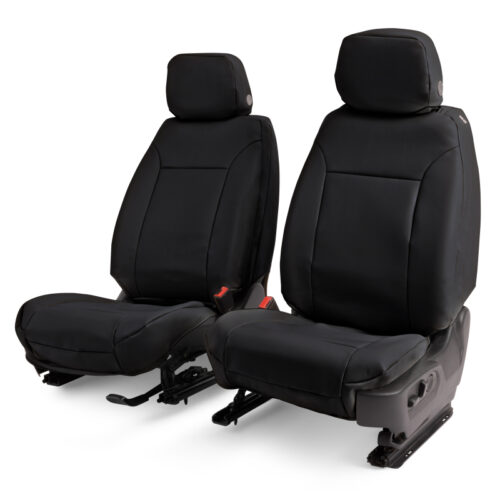 Covercraft 19-24 Chevrolet Silverado Leatherette PrecisionFit Custom Second Row Seat Covers - Black - Image 4
