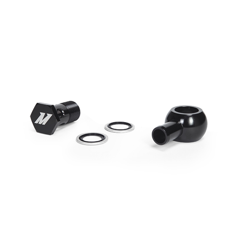 Mishimoto M20 x 5/8 Straight Black Banjo Fitting w/ Bolt - Image 3
