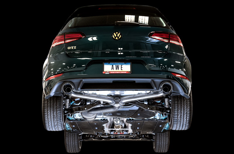 AWE Tuning Touring Edition Exhaust w/Chrome Silver Tips 102mm for Volkswagen GTI MK7.5 2.0T - Image 2